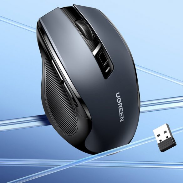 Mouse optic wireless USB Ugreen 2,4 GHz 4000 DPI negru (MU006)