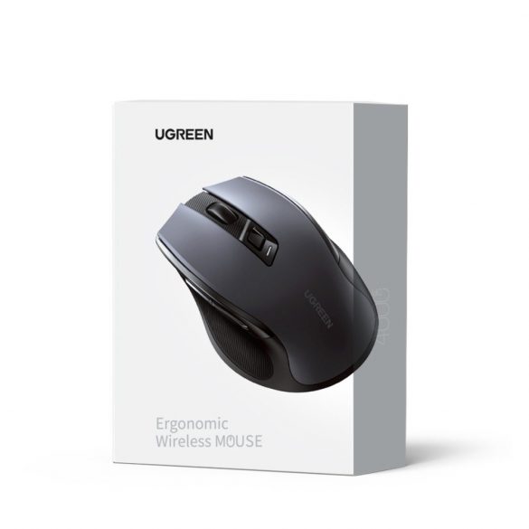 Mouse optic wireless USB Ugreen 2,4 GHz 4000 DPI negru (MU006)