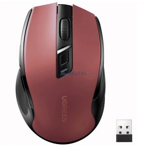 Mouse optic wireless Ugreen MU006 USB 2.4GHz / Bluetooth 5.0 4000 DPI - roșu