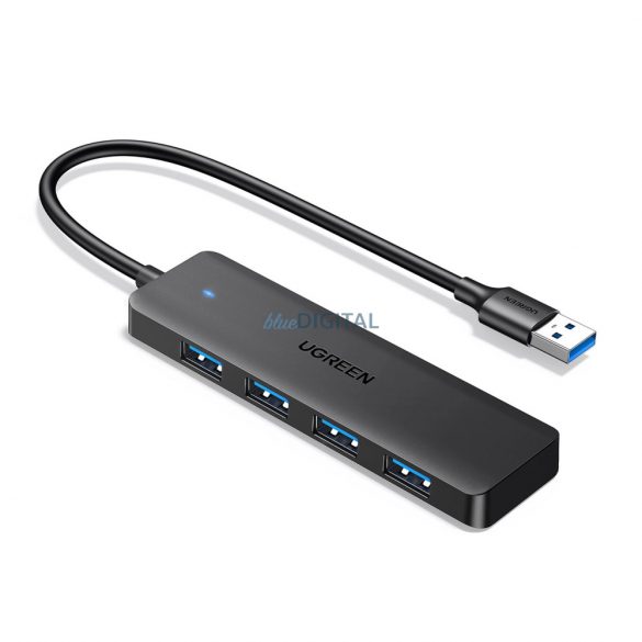 HUB Ugreen CM219 cu 4 porturi USB-A 3.0 și cablu USB-A 3.0 - negru