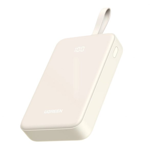 Ugreen PB505 Powerbank 20000mAh 22,5W USB-C USB-A Cablu USB-C încorporat - alb