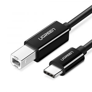 Cablu Ugreen US370 45034 pentru imprimanta USB-C / USB-B 1m - negru