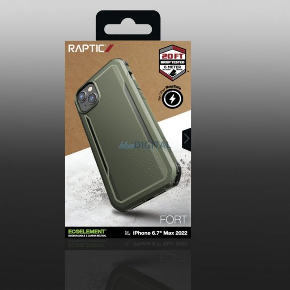 Husă Raptic Fort iPhone 14 cu husă blindată MagSafe verde