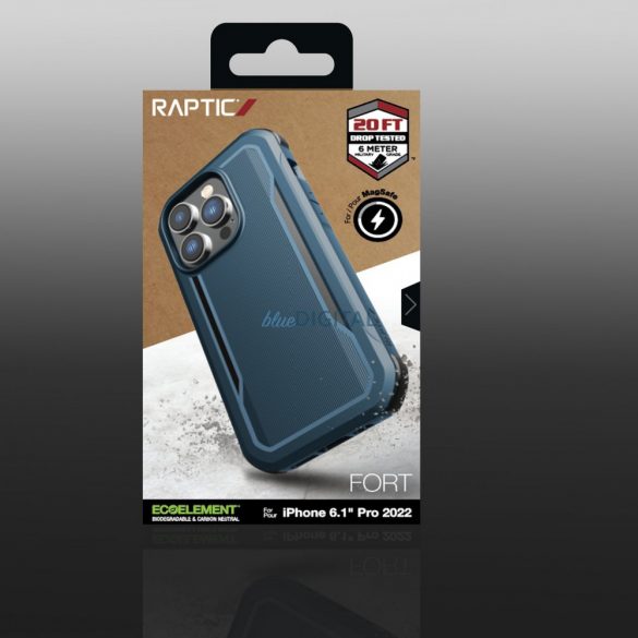 Husa Raptic X-Doria Fort iPhone 14 Pro cu husa albastra blindata MagSafe