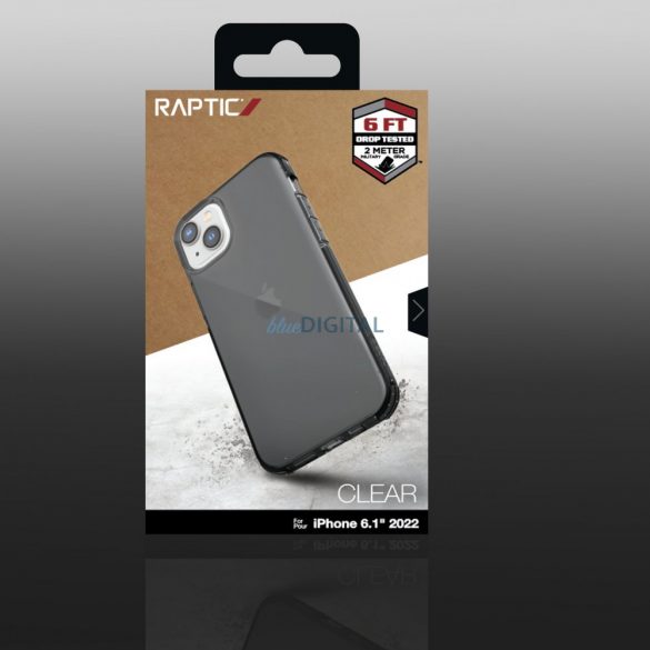 Husa Raptic Clear pentru iPhone 14 blindata gri