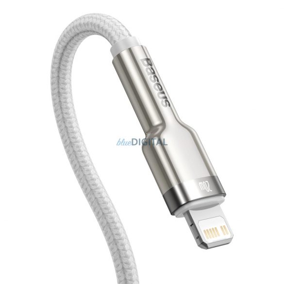 Cablu PD Baseus Cafule Series Metal Data USB-C / Lightning 20W 1 m - alb