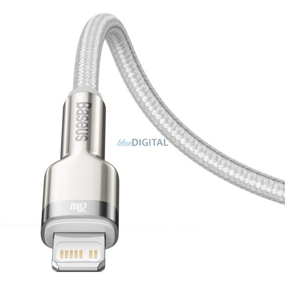 Cablu PD Baseus Cafule Series Metal Data USB-C / Lightning 20W 1 m - alb