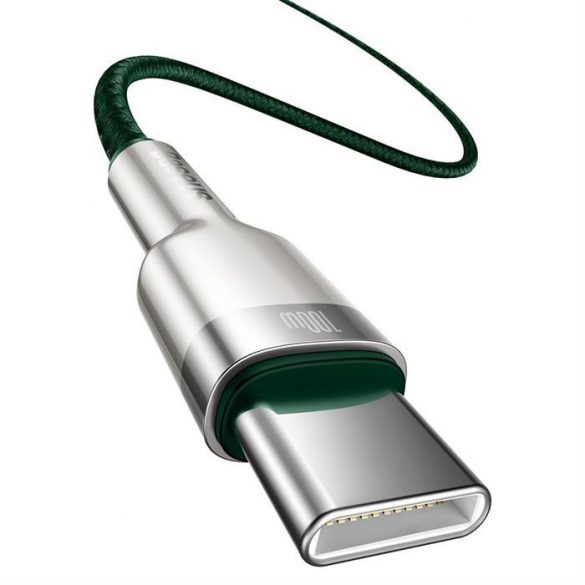 Baseus Cafule Series Metal Data USB Tip C - USB Tip C Cablu Power Delivery 100 W (20 V / 5 A) 2 m verde (CATJK-D06)