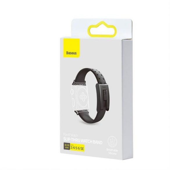 Curea de ceas Baseus Slip-Thru pentru AP Watch Series 3/4/5/6/SE 38mm/40mm Negru (LBWSE-01)