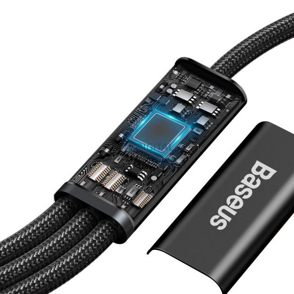 Baseus Rapid Series 3in1 USB-C - USB-C / Lightning / cablu micro USB 20W PD 1.5m - negru