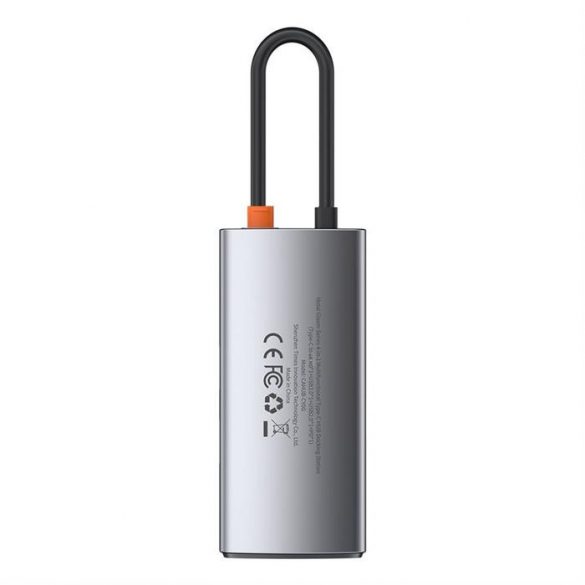 HUB multifuncțional Baseus Metal Gleam 4 în 1 USB tip C - USB tip C Putere de livrare 100 W / HDMI 4K 30 Hz / 1x USB 3.2 Gen 1 / 1x USB 2.0 (CAHUB-CY0G)