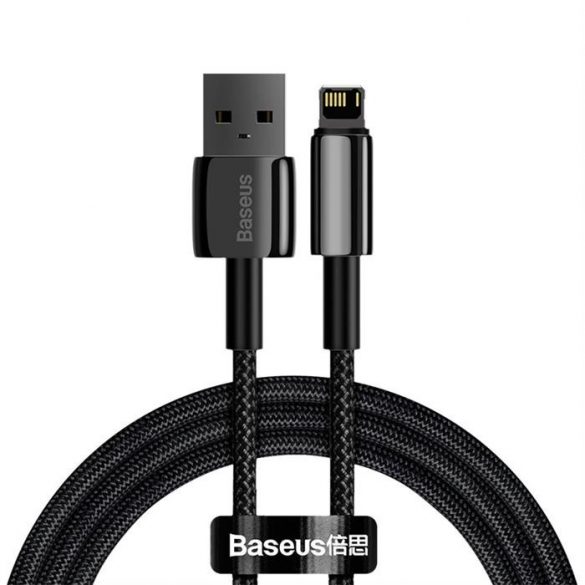 Baseus Tungsten USB - Lightning cablu 2,4 A 1 m negru (CALWJ-01)