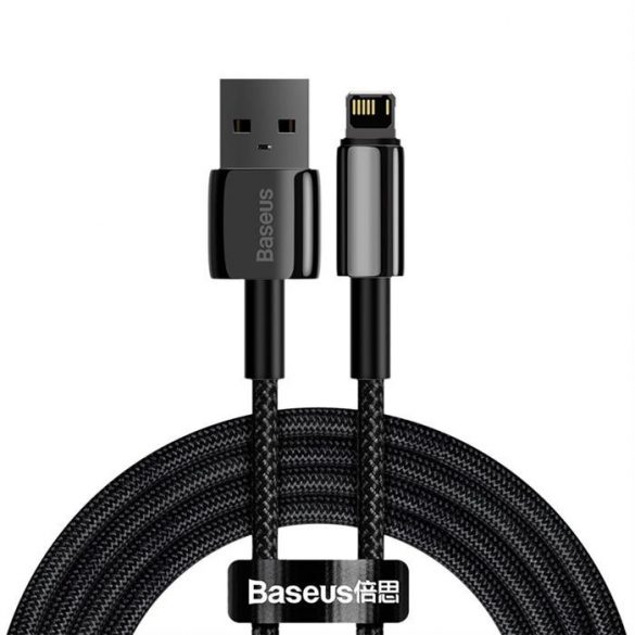 Baseus Tungsten USB - Cablu Lightning 2,4 A 2 m negru (CALWJ-A01)