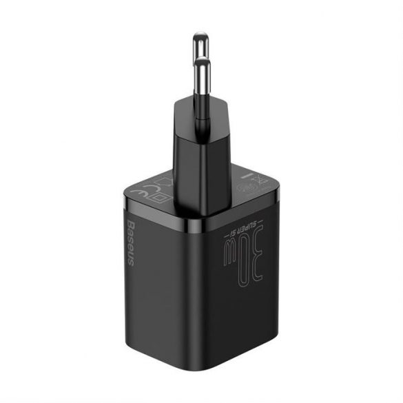 Încărcător de perete rapid Baseus Super Si 1C USB tip C 30 W Power Delivery Încărcare rapidă negru (CCSUP-J01)