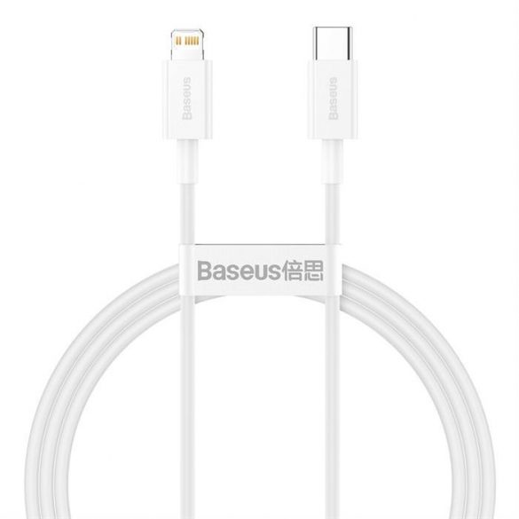 Baseus Superior Cable USB Type C - Lightning Power Delivery 20 W 1 m Alb (CATLYS-A02)