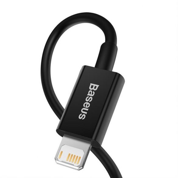 Baseus Superior USB - Cablu de date pentru încărcare rapidă Lightning 2,4 A 1 m negru (CALYS-A01)