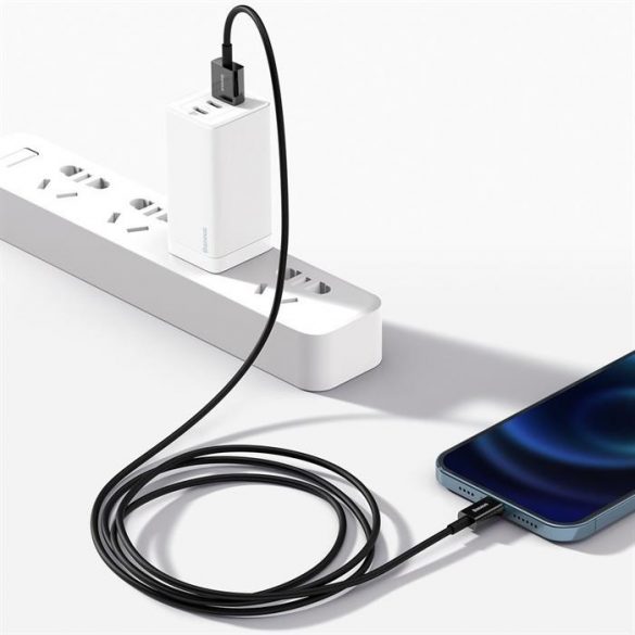 Baseus Superior USB - Cablu de date pentru încărcare rapidă Lightning 2,4 A 1 m negru (CALYS-A01)