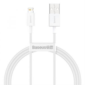 Cablu Baseus Superior USB - Lightning 2,4A 1 m alb (CALYS-A02)