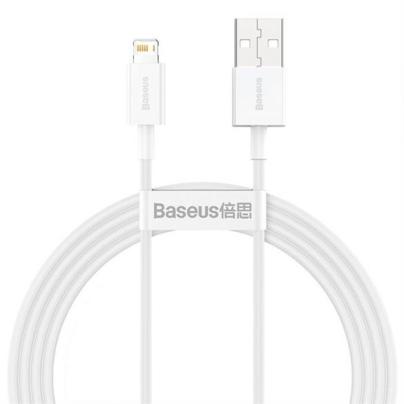 Cablu Baseus Superior USB - Lightning 2,4A 1,5 m alb (CALYS-B02)