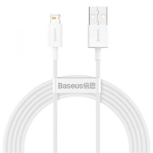 Cablu Baseus Superior USB - Lightning 2,4A 2 m alb (CALYS-C02)