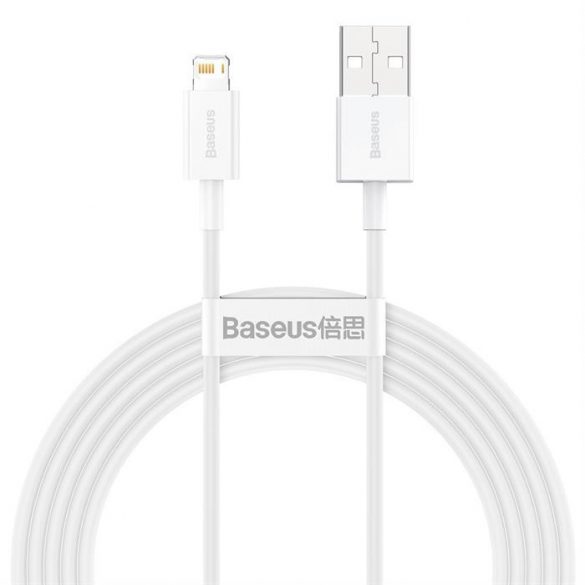 Cablu Baseus Superior USB - Lightning 2,4A 2 m alb (CALYS-C02)