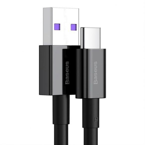 Baseus Superior USB - USB Tip C cablu de încărcare rapidă a datelor 66 W (11 V / 6 A) Huawei SuperCharge SCP 1 m negru (CATYS-01)