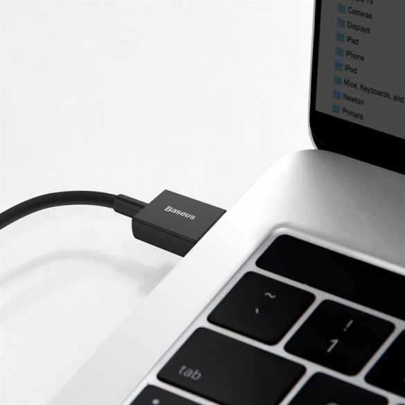 Baseus Superior USB - USB Tip C cablu de încărcare rapidă a datelor 66 W (11 V / 6 A) Huawei SuperCharge SCP 1 m negru (CATYS-01)