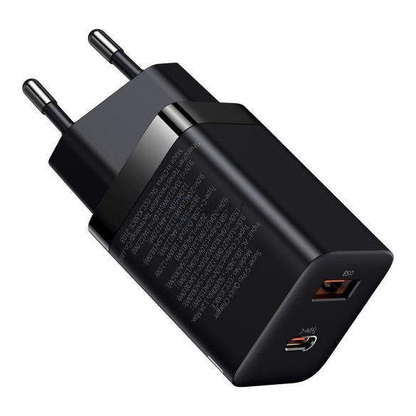 Baseus Super Pro încărcător rapid de perete USB / USB tip C 30W Power Delivery Quick Charge negru (CCSUPP-E01)