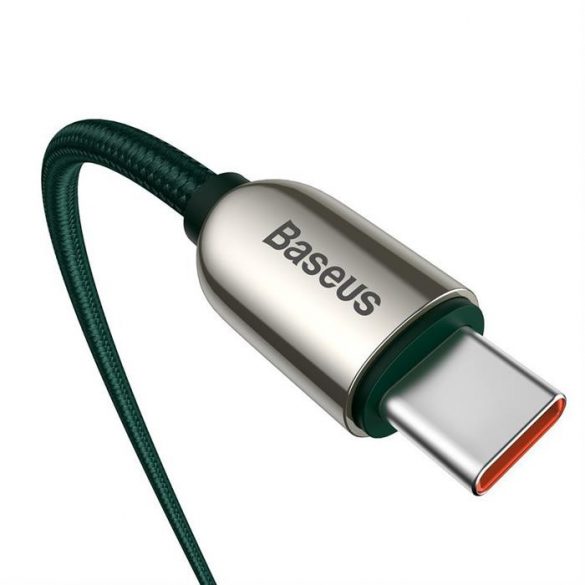 Baseus USB Type C - USB Type C cablu 100 W (20 V / 5 A) 1 m Power Delivery cu ecran de afișare contor de putere alb (CATSK-B06)