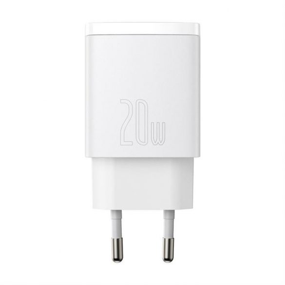 Încărcător rapid Baseus Compact USB tip C / USB 20 W 3 A Putere de livrare Quick Charge 3.0 alb (CCXJ-B02)