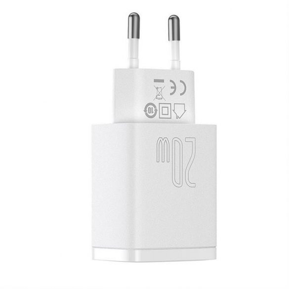 Încărcător rapid Baseus Compact USB tip C / USB 20 W 3 A Putere de livrare Quick Charge 3.0 alb (CCXJ-B02)