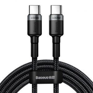 Baseus Cafule Cable Nylon împletit USB type-c PD Power Delivery 2.0 100W 20V 5A 2m gri (CATKLF-ALG1)