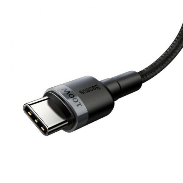 Baseus Cafule Cable Nylon împletit USB type-c PD Power Delivery 2.0 100W 20V 5A 2m gri (CATKLF-ALG1)