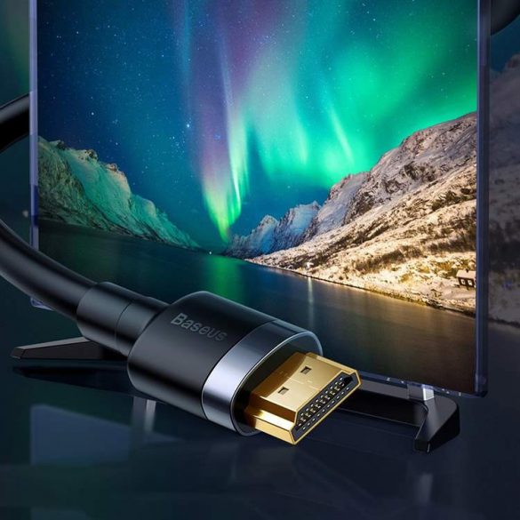 Cablu Baseus Cafule HDMI 2.0 4K 60 Hz 3D 18 Gbit 2 m negru (CADKLF-F01)