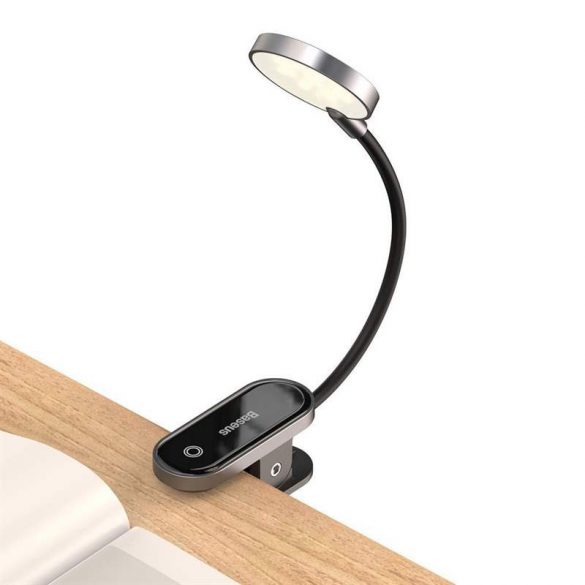 Baseus mini lampă de lectură LED cu clip gri (DGRAD-0G)