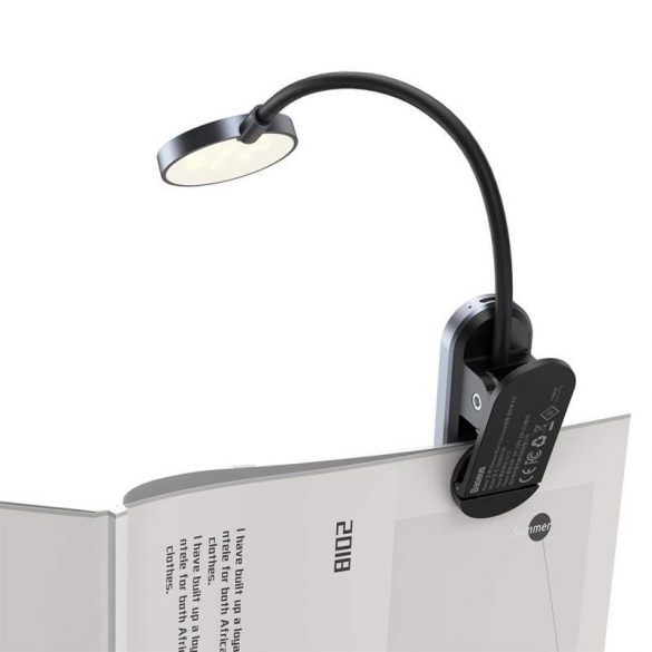 Baseus mini lampă de lectură LED cu clip gri (DGRAD-0G)