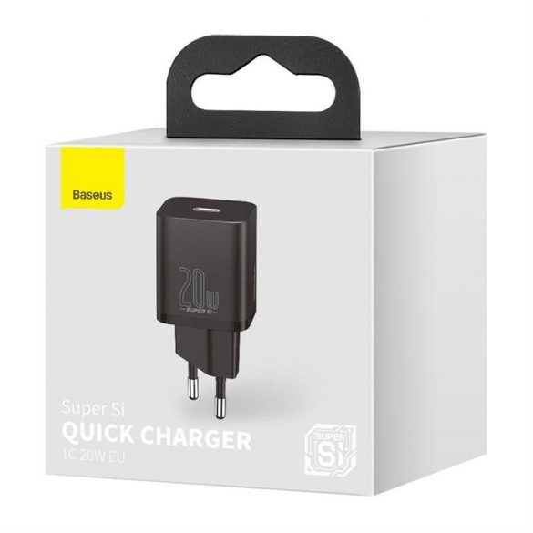 Baseus Super Si 1C încărcător rapid de perete USB Tip C 20 W Power Delivery negru (CCSUP-B01)