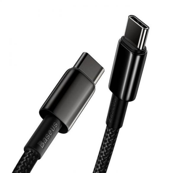 Baseus Type-c USB - Cablu USB Type-c Livrare putere Încărcare rapidă 100 W 5 A 1 m negru (CATWJ-01)