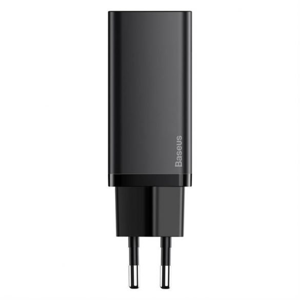 Încărcător de perete rapid Baseus GaN2 Lite 65 W USB / USB tip C Încărcare rapidă 3.0 Livrare energie (nitrură de galiu) negru (CCGAN2L-B01)