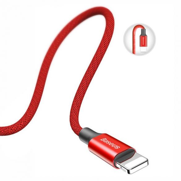 Baseus Yiven Cablu USB / Lightning material împletit 1.8M roșu (CALYW-A09)