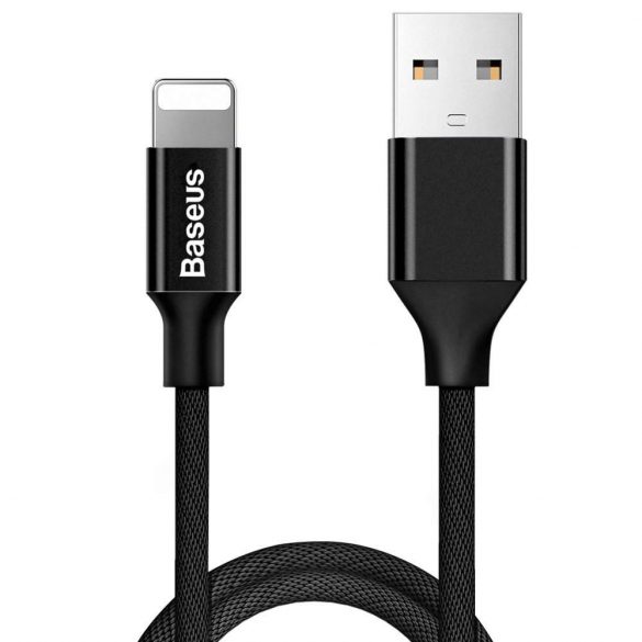 Material cablu Baseus Yiven USB / Lightning Braid 1,2 m negru (CALYW-01)