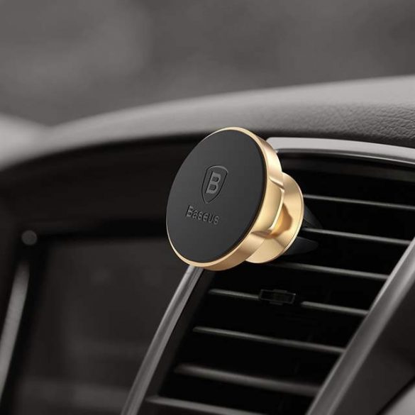 Baseus Small Ears Series Universal Air Vent Magnetic Car Mount Holder negru (SUER-A01)