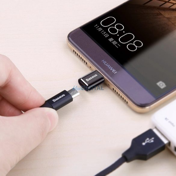 Adaptor Baseus Mini Micro USB la USB-C - negru