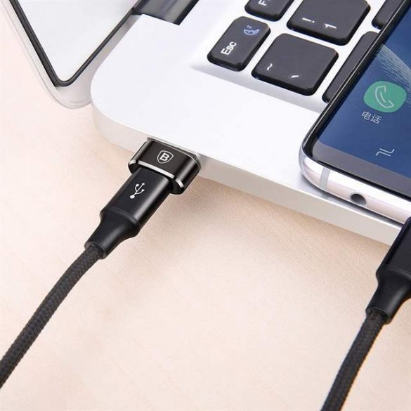 Baseus convertor USB tip C la USB adaptor conector negru (CAAOTG - 01)