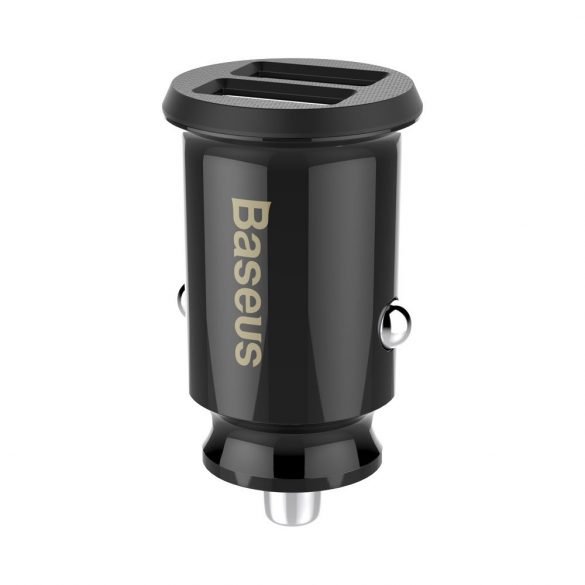 Baseus Grain Car Charger Mini Universal Smart Car Charger 2 USB 3.1A Negru (CCALL - ML01)