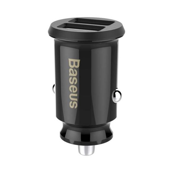 Baseus Grain Car Charger Mini Universal Smart Car Charger 2 USB 3.1A Negru (CCALL - ML01)