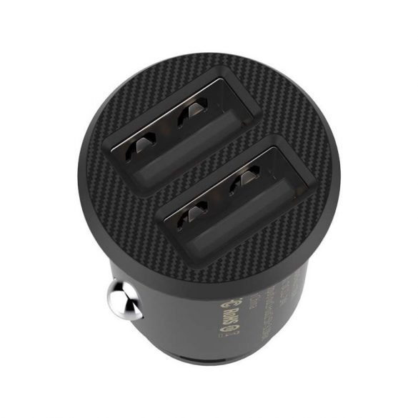 Baseus Grain Car Charger Mini Universal Smart Car Charger 2 USB 3.1A Negru (CCALL - ML01)