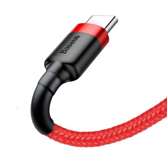 Baseus Cafule Cable cu cablu de nylon durabil USB / USB-C QC3.0 3A 0,5M roșu (CATKLF-A09)