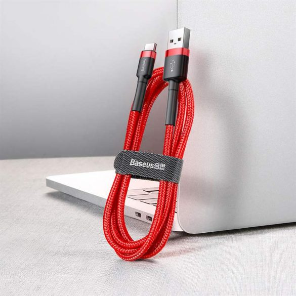 Baseus Cafule Cable cu cablu de nylon durabil USB / USB-C QC3.0 3A 0,5M roșu (CATKLF-A09)