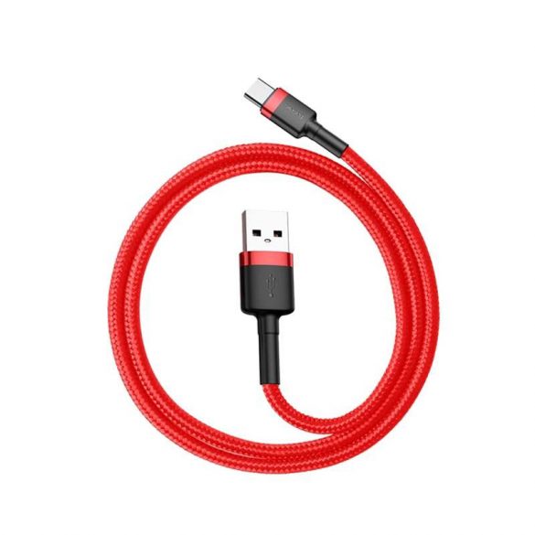 Baseus Cafule Cable cu cablu de nylon durabil USB / USB-C QC3.0 3A 0,5M roșu (CATKLF-A09)